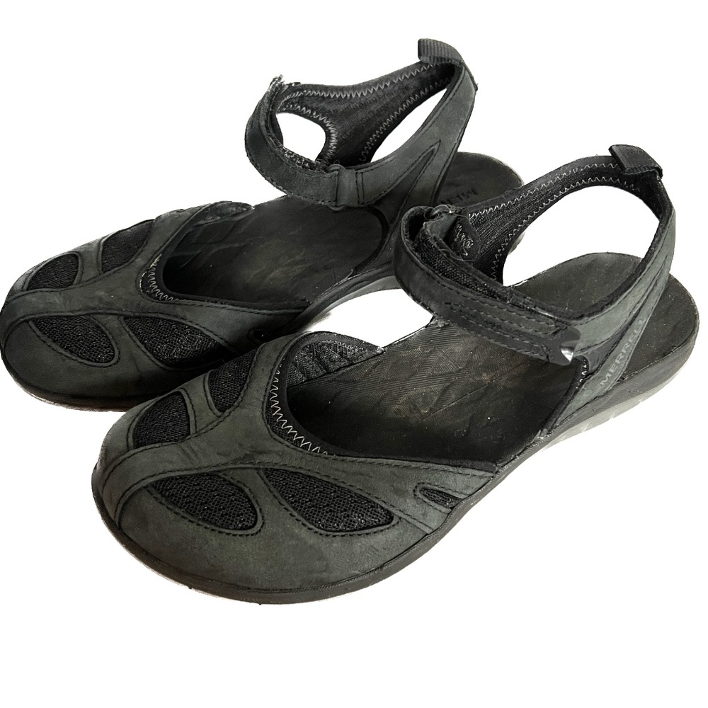 Merrell Sandals Size 9M QForm 2 Sport Closed Toe Blue Surf Sling Back